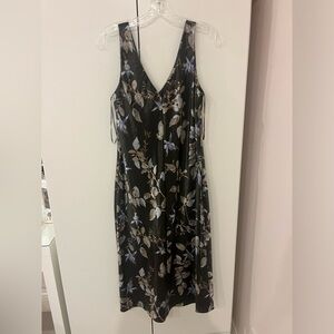 VINCE green floral slip dress!